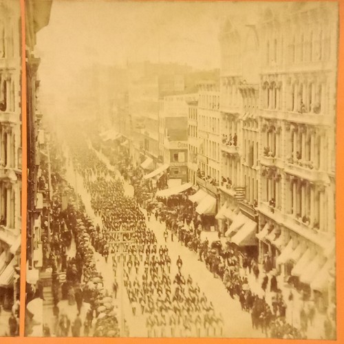 Procession des Franc-Maçons 1875 New York États-Unis USA Photo Stéréo Albumine - Picture 6 of 8