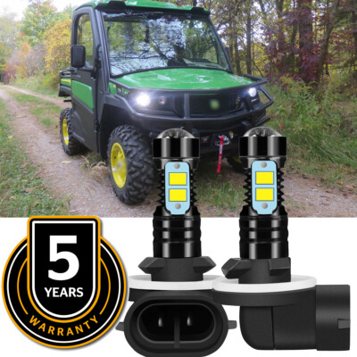 2 EX Super LED Headlight bulbs for Deere Gator TH TX XUV Diesel 4x2 6x2 AM118013