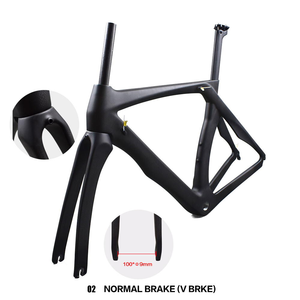 AIRWOLF T1100 Carbon Fiber Road Bike Frame V/U Brake Aero Bicycle BSA