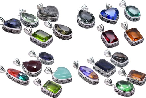 Lot De 100 Pendentifs Tibétains Soleil Lune Étoile - 20 Styles Variés En Métal Argenté Ancien - Idéal Pour Créer Bijoux Et Accessoires