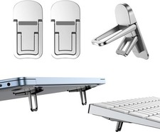 2PCS Zinc Alloy Mini Foldable Laptop Stand, Portable Computer Keyboard Riser