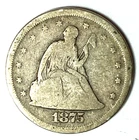 1875 S 20c Seated Liberty Silver Twenty Cents Piece