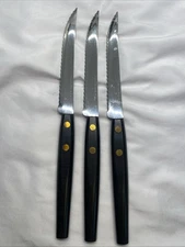 Set of 3 MCM Robinson Knife Co. Steak Knives Stainless Steel (#5)