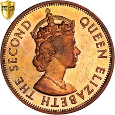 [#878827] Mauritius, Elizabeth II, 5 Cents, 1964, London, Bronze, PCGS, PR63RB, 