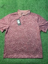 Under Armour Golf Mens Playoff Printed Polo Shirt Large Maroon Floral 1377377