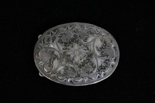 Vintage - 925 Sterling Silver - Oval - Engraved - Belt Buckle - Unisex
