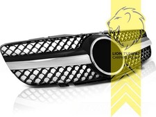 Sportgrill K&uuml;hlergrill f&uuml;r Mercedes Benz SL-Klasse R230 chrom schwarz