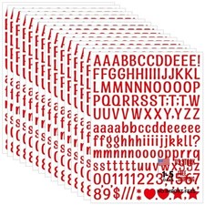 2280 Pieces 15 Sheets Small Letter Stickers,0.5 Inch self-Adhesive Alphabet Red