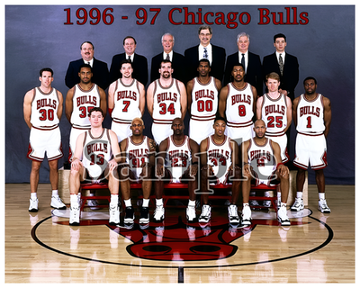 1996 - 97 Chicago Bulls Team Picture Color 8 X 10 Photo Picture | eBay