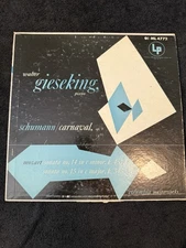 Walter Giesking Schumann Carnival Vinyl Mozart Sonatas 14 + 15 Classical Piano