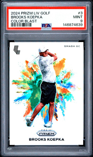 Brooks Koepka #3 2024 Panini Prizm LIV Color Blast card