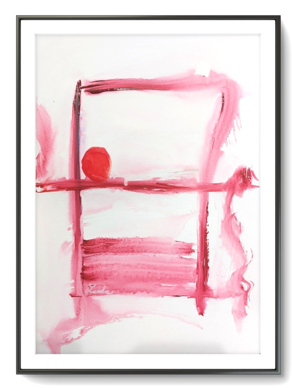 LOVELESS - impressionistic artwork 11 x 15 modern decor COA