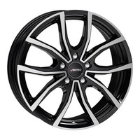 1X Autec Typ Vn - Vidron Schwarz Poliert 6.0Jx16 5X100 ET35