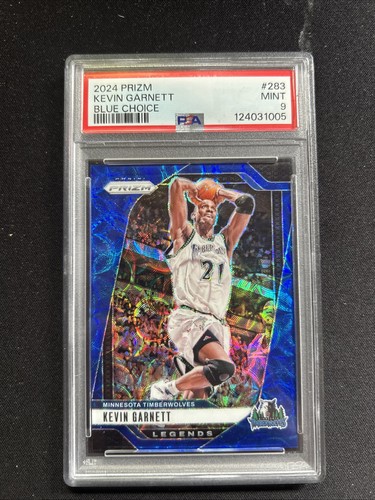 2024-25 Panini Prizm - Legends Kevin Garnett #283 Choice Blue Prizm /49 PSA 9