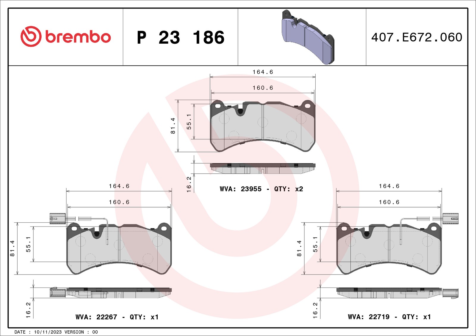 Brembo Front P23186 Brake Pads Fits Alfa Romeo Maserati Giulia Grecale Stelvio - Image 17