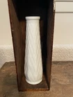 Vintage MCM E. O. Brody White Milk Glass Bud Vase