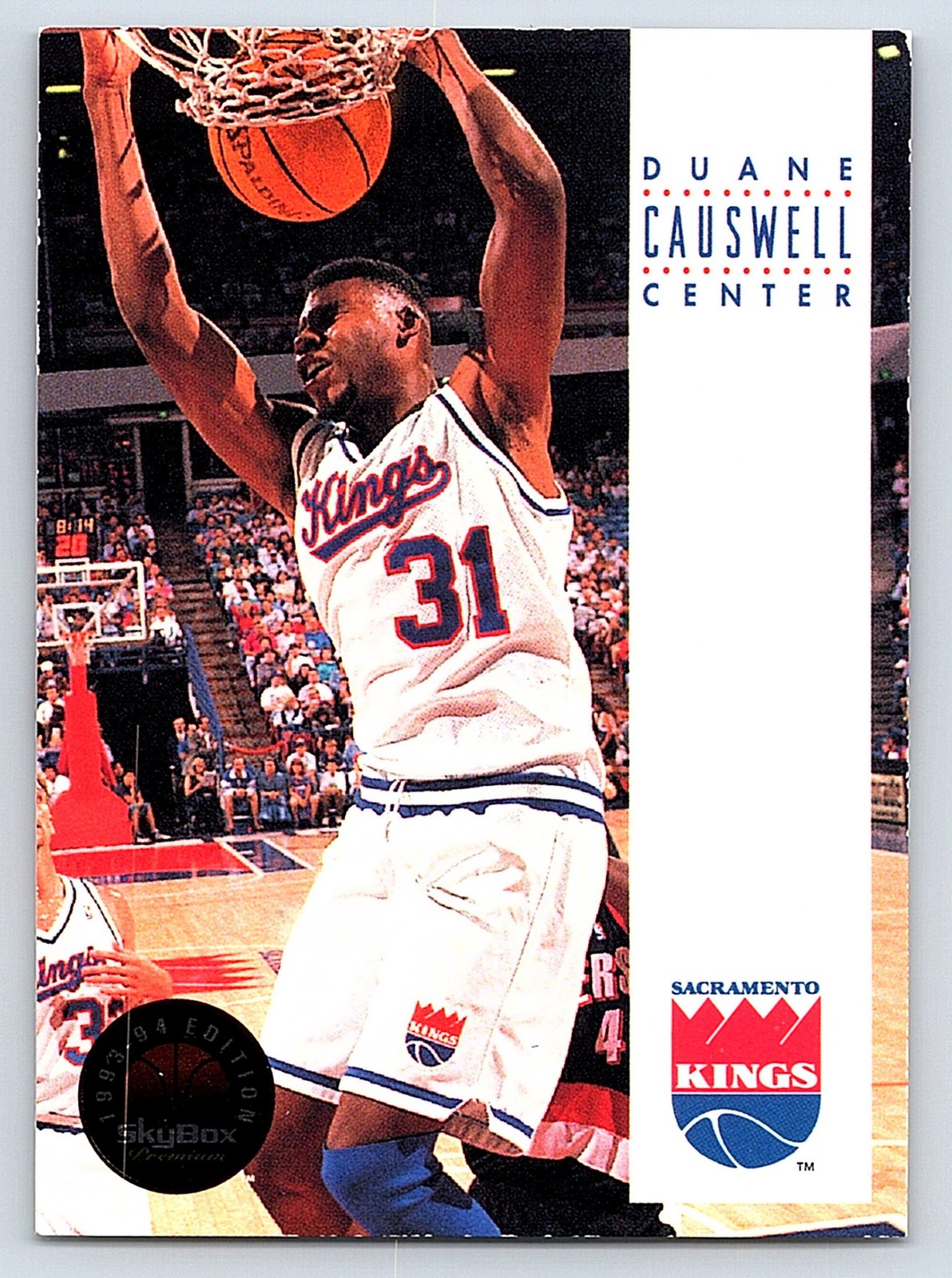 Duane Causwell 1993-94 SkyBox Premium #273 Sacramento Kings