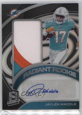 2021 Spectra Radiant Rookie Signatures 63/75 Jaylen Waddle RPA Patch Auto RC v9t