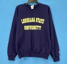 Vtg Champion LOUISIANA STATE UNIVERSITY Purple/Gold LSU TIGERS Sweatshirt Sz L