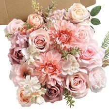Artificial Flowers Silk Fake Rose for DIY Floral Arrangements Wedding Bouquets