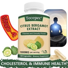 Citrus Bergamot Capsules Cholesterol Support And Heart Health Dietary Supplement
