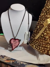 Vintage Betsey Johnson High End Heart And Arrow Necklace