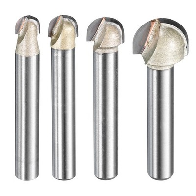 4 Pcs Router Bit Core Box 1/4 Shank 5/16, 3/8, 1/4, 1/2 Inch Cutting Dia