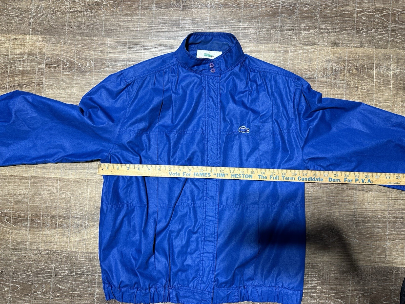 80s rare Vintage women's LACOSTE blue lightweight bomber jacket retro sportswear thumbnail 20