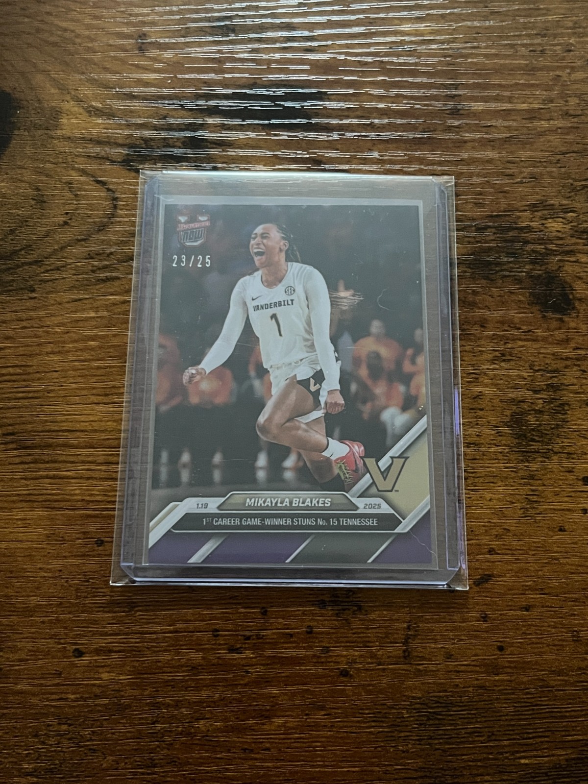Mikayla Blakes Vanderbilt 2024-25 Bowman U NOW Topps 50 Purple /25 NCAA