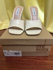 Steve Madden Women s Ivory Croc Embossed Squa...