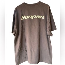 Vintage SANPAN Brown Men?s XL T-Shirt MINTY Lake Pontoon Boats