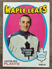 1971 Topps Hockey #10 Jacques Plante - Toronto Maple Leafs - NM