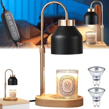 Candle Warmer Lamp Kerzenwärmer Lampe Duftlampe mit 2 Glühbirnen Dimmbar & Timer