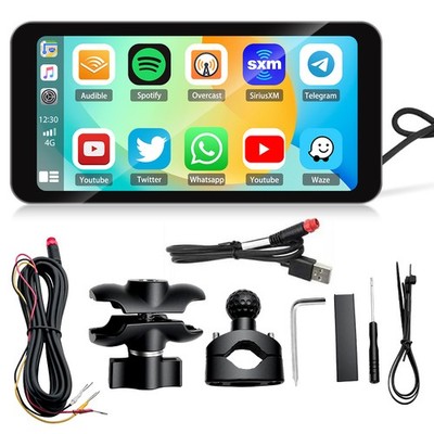 L300PRO バイク用ディスプレイオーディオ 本体 L300 Pro Motorcycle GPS Carplay Screen, Wireless CarPlay & Android