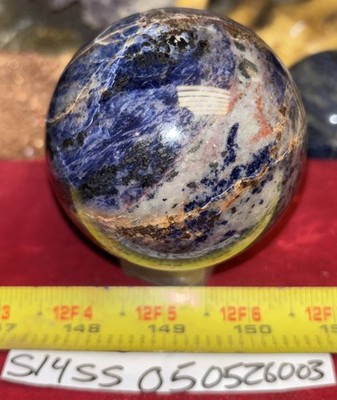 Blue Sodalite Ball Sphere Healing Crystal Natural Gemstone Quartz Stone 525 Gr