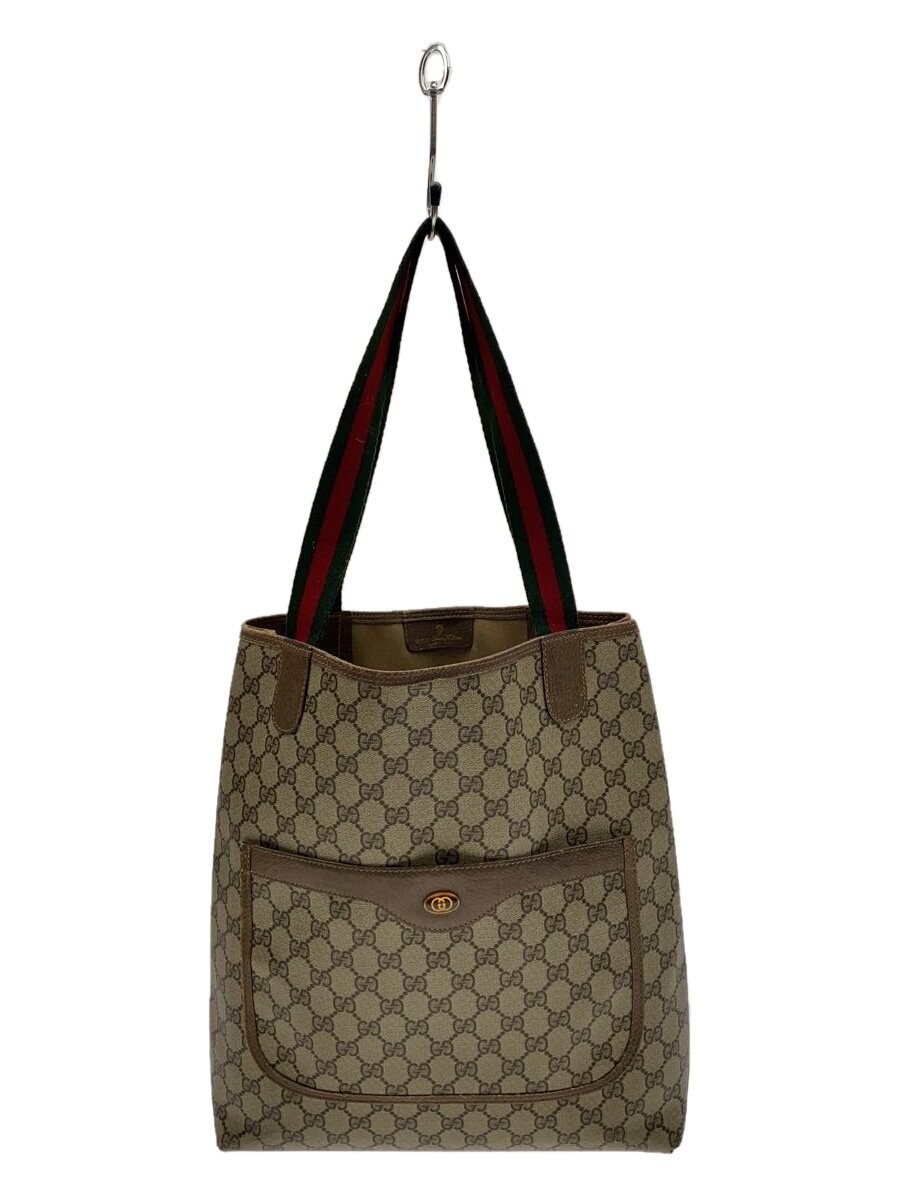GUCCI PVC Beige All-Over Print Tote Bag 39 02 003 Japan Import