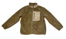 Dive Bomb Industries High Pile Fleece Men's Size L Brown Sherpa Full Zip Jacket