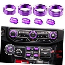 Metal Knob Cover for Jeep Wrangler JL JLU Gladiator JT 2018-2026 Purple