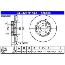 2x Bremsscheibe vorne für Land Rover Freelander 2 L359 Range L538 | 26227205