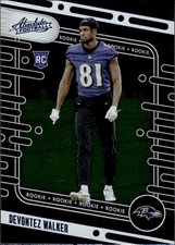 2024 Panini Absolute Football Rookies Blue Foil #181 - Devontez Walker - Ravens
