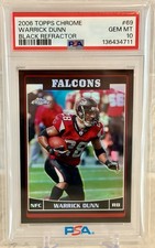 2006 Topps Chrome WARRICK DUNN Black Refractor /199 PSA 10 💎 **POP 1**