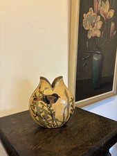 Vintage Messingvase Emaillierung Handarbeit Boho-Stil Messing Emailie Vase