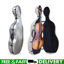 Advanced 4/4 Silver Cello Case Wheel Embedded handle Cello Box Carbon Fiber New