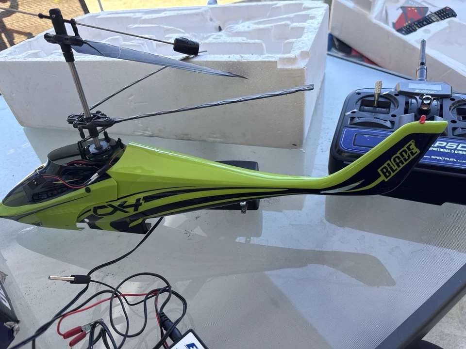 Blade CX4 RC Helicopter Lot LP5DSM Tx AR6100e Rx E-flite Charger Tested AS-IS - Image 3 of 4