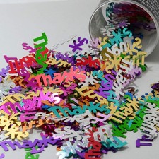 Confetti Word THANKS MultiColors 1.5 oz 3 Half Oz Bags Party Decoration 7887