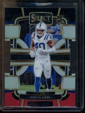 2023 Panini Select Jaylon Jones Black and Red Prizms Die Cuts Colts #42