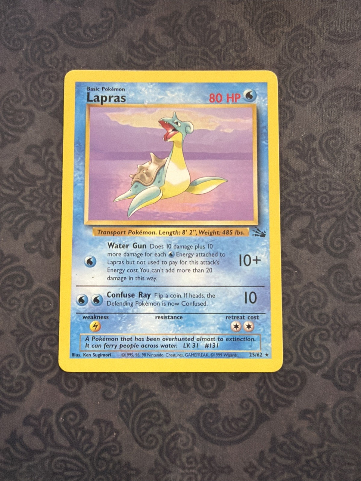 Lapras 25 Unlimited Rare Fossil 25/62