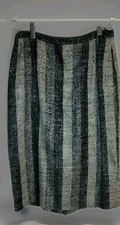 VALENTINO BOUTIQUE ITALY VINTAGE PLAID, FULLY LINED PENCIL SKIRT, BUTTON SLIT