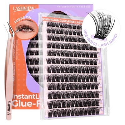 Self Adhesive Lash Clusters Eyelashes,Press-on Lashes 10-16mm Individual Lash...