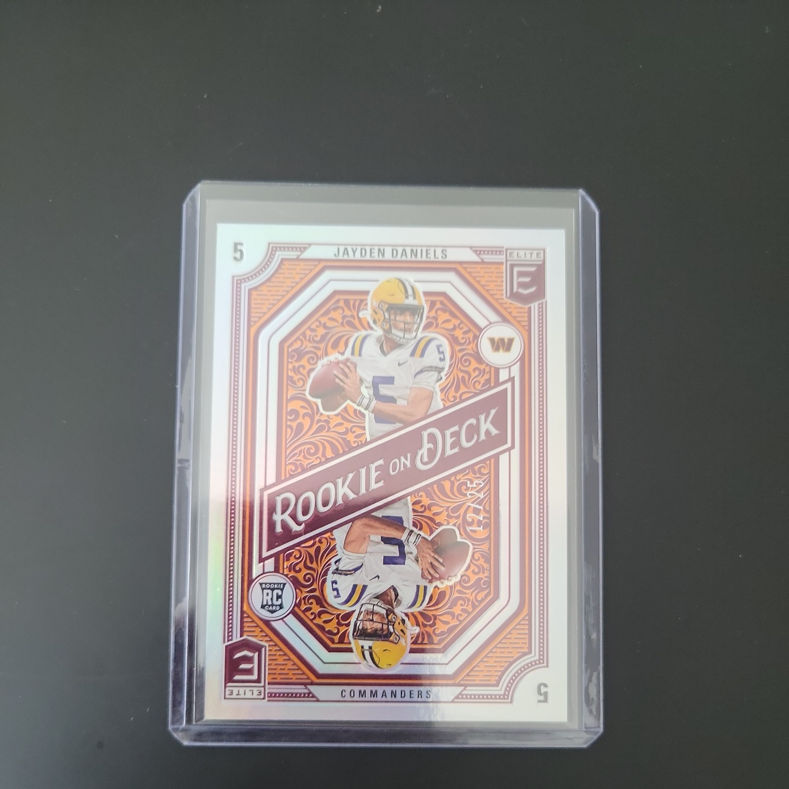 2024 Panini Donruss Elite Jayden Daniels Rookie on deck Orange 12/25